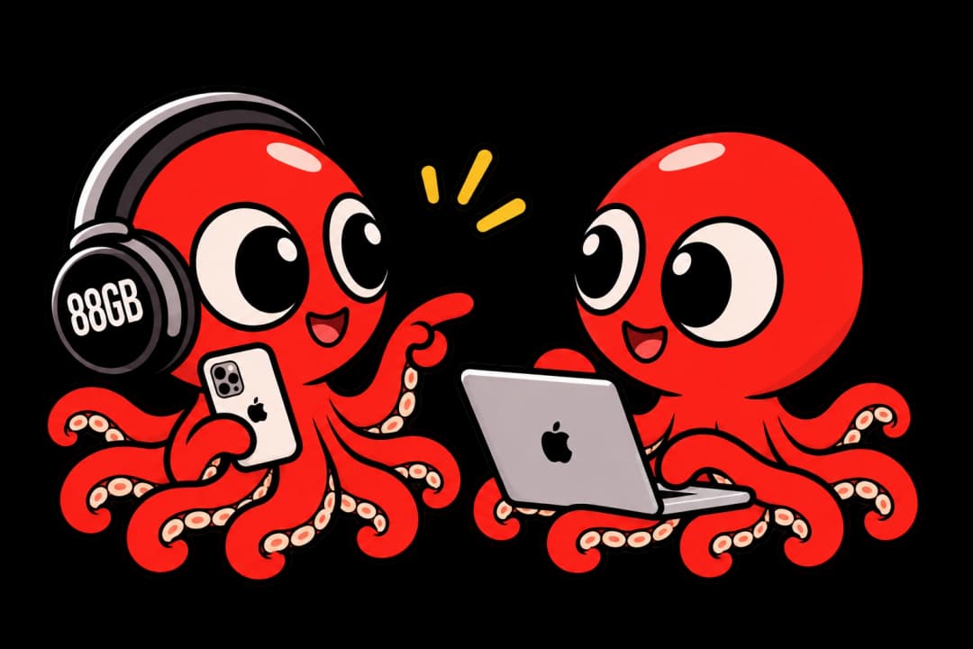 Octopus Collaboration Sticker with 88GB Headphones